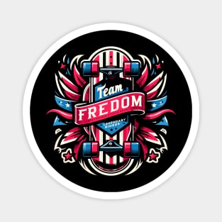 Patriotic Skateboard Glory Magnet